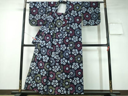 平和屋着物∴夏物 浴衣 有松鳴海絞り 舞花尽くし 綿 逸品 CAAY4671ng
