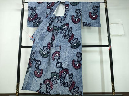 平和屋着物∴夏物 浴衣 有松鳴海絞り 裏菊 綿 逸品 CAAY4672ng