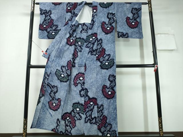 平和屋着物∴夏物 浴衣 有松鳴海絞り 裏菊 綿 逸品 CAAY4672ng