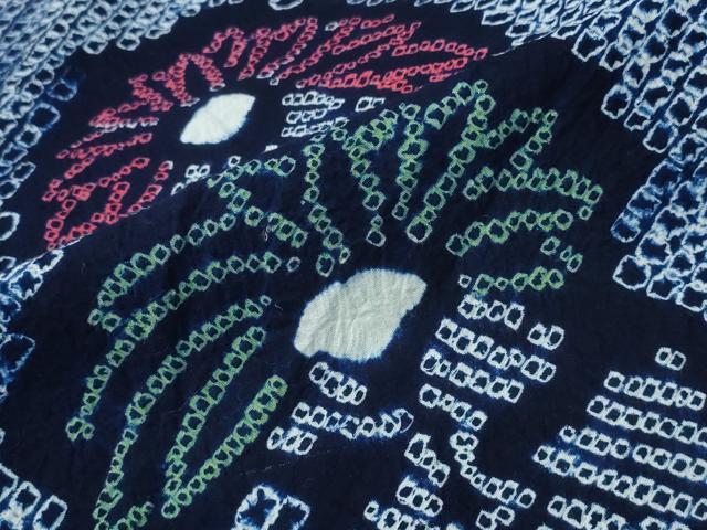平和屋着物∴夏物 浴衣 有松鳴海絞り 裏菊 綿 逸品 CAAY4672ng