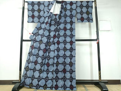 平和屋着物∴夏物 浴衣 有松鳴海絞り 天井文 綿 逸品 CAAY4673ng