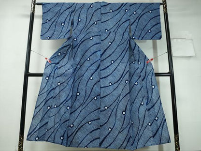 平和屋着物∴夏物 浴衣 有松鳴海絞り 露芝文 綿 逸品 CAAY4683ng