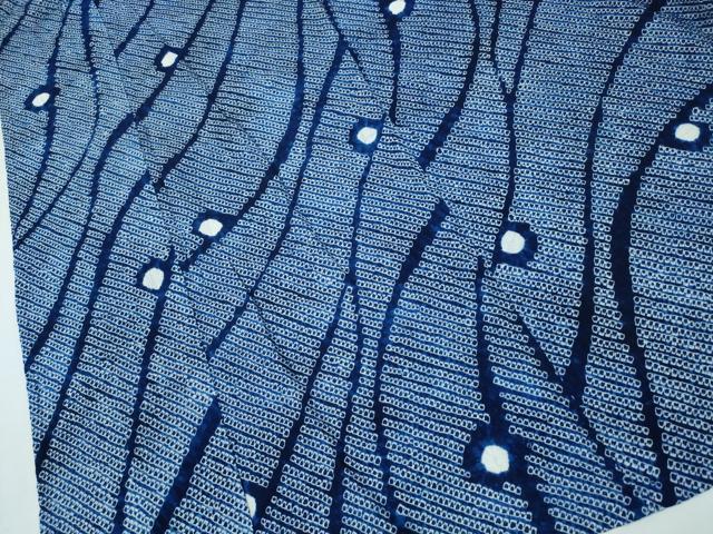 平和屋着物∴夏物 浴衣 有松鳴海絞り 露芝文 綿 逸品 CAAY4683ng