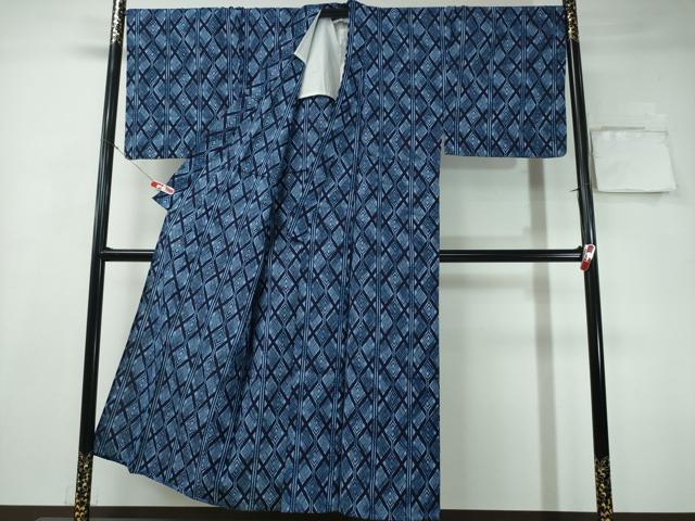 平和屋着物∴夏物　男性　浴衣　幾何学文様　綿　逸品　CAAY4692ng