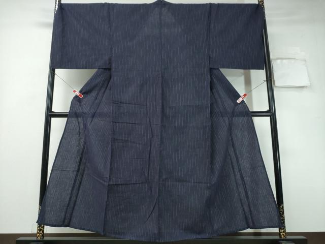 平和屋着物∴夏物　男性　阿波しじら織　浴衣　間道　綿　逸品　CAAY4693ng