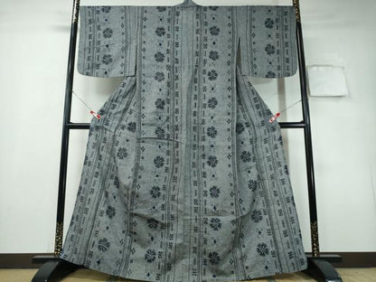平和屋着物∴夏物　浴衣　舞花吉祥間道　綿麻　逸品　CAAY4694ng