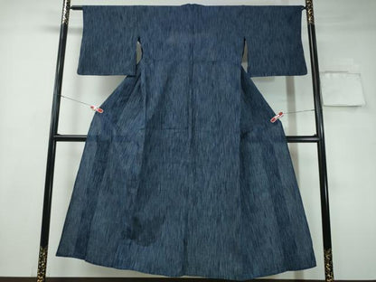 平和屋着物∴夏物　阿波しじら織　浴衣　縞　逸品　CAAY4695ng