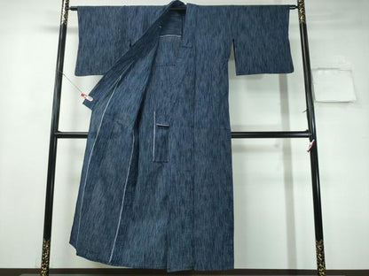 平和屋着物∴夏物　阿波しじら織　浴衣　縞　逸品　CAAY4695ng