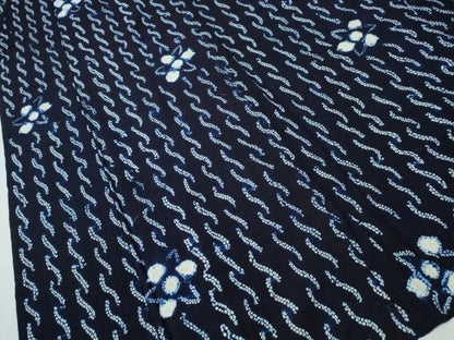 平和屋着物∴夏物 浴衣 有松鳴海絞り 立波舞花文 綿 逸品 CAAY4698ng