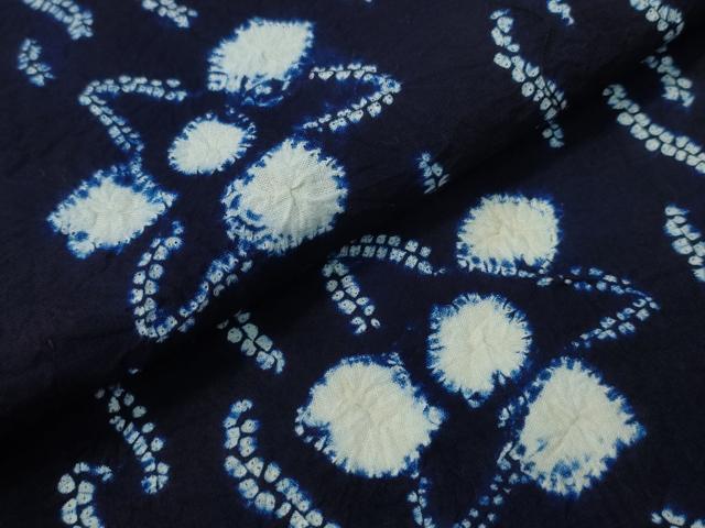 平和屋着物∴夏物 浴衣 有松鳴海絞り 立波舞花文 綿 逸品 CAAY4698ng