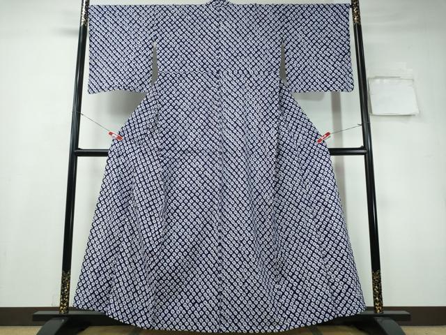 平和屋着物∴夏物 浴衣 有松鳴海絞り 蜘蛛絞り 綿 逸品 CAAY4700ng