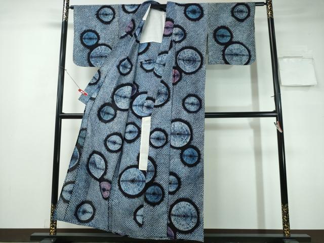 平和屋着物∴夏物 浴衣 有松鳴海絞り 番傘 綿 逸品 CAAY4702ng
