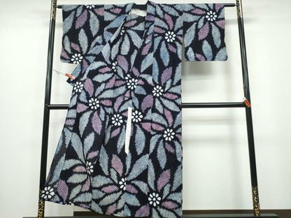 平和屋着物∴夏物 浴衣 有松鳴海絞り 舞花文 綿 逸品 CAAY4705ng