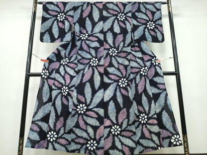 平和屋着物∴夏物 浴衣 有松鳴海絞り 舞花文 綿 逸品 CAAY4705ng