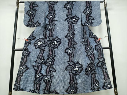 平和屋着物∴夏物 浴衣 有松鳴海絞り 蔦の葉花文 綿 逸品 CAAY4706ng