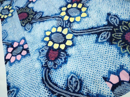 平和屋着物∴夏物 浴衣 有松鳴海絞り 枝菊文 綿 逸品 CAAY4710ng