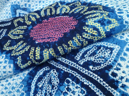 平和屋着物∴夏物 浴衣 有松鳴海絞り 枝菊文 綿 逸品 CAAY4710ng