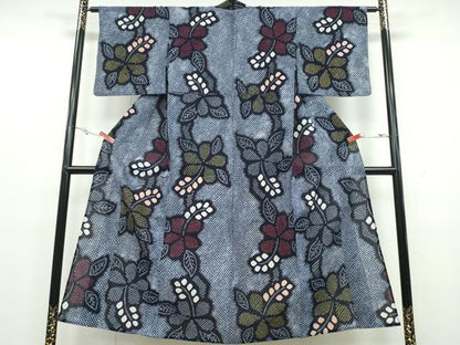 平和屋着物∴夏物 浴衣 有松鳴海絞り 舞花文 綿 逸品 CAAY4711ng