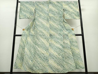 平和屋着物∴夏物 浴衣 有松鳴海絞り 蜘蛛絞り 斜線文 綿 逸品 CAAY4755ng