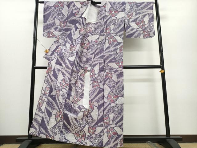 平和屋着物∴夏物　浴衣　有松鳴海絞り　舞蝶文　綿　逸品　未使用　CAAY4758ng