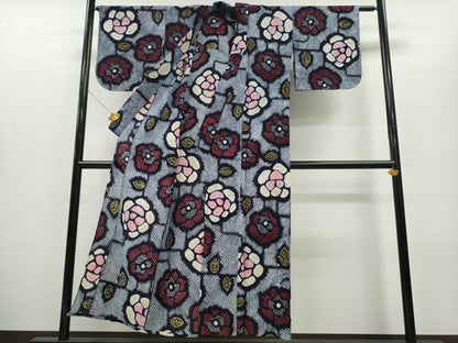 平和屋着物∴夏物 浴衣 有松鳴海絞り 舞花文 綿 逸品 CAAY4760ng
