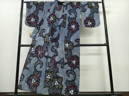 平和屋着物∴夏物 浴衣 有松鳴海絞り 牡丹唐草文 綿 逸品 CAAY4763ng