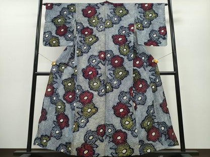 平和屋着物∴夏物 浴衣 有松鳴海絞り 舞花文 綿 逸品 CAAY4767ng