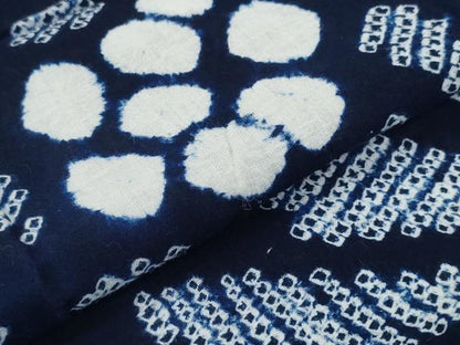 平和屋着物∴夏物 浴衣 有松鳴海絞り 舞葉花文 綿 逸品 CAAY4769ng