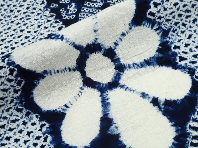 平和屋着物∴夏物 浴衣 有松鳴海絞り 亀甲花文 綿 逸品 CAAY4771ng