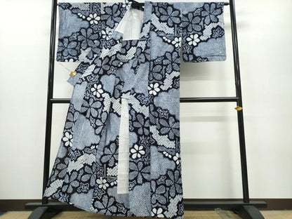 平和屋着物∴夏物 浴衣 有松鳴海絞り 道長舞花文 綿 逸品 CAAY4773ng