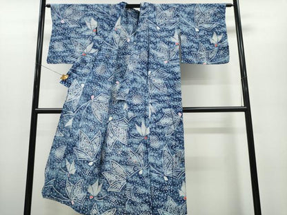 平和屋着物∴夏物 浴衣 有松鳴海絞り 舞蝶文 綿 逸品 CAAY4774ng