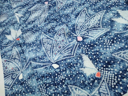 平和屋着物∴夏物 浴衣 有松鳴海絞り 舞蝶文 綿 逸品 CAAY4774ng
