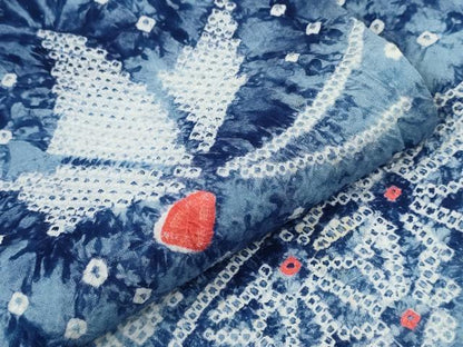 平和屋着物∴夏物 浴衣 有松鳴海絞り 舞蝶文 綿 逸品 CAAY4774ng
