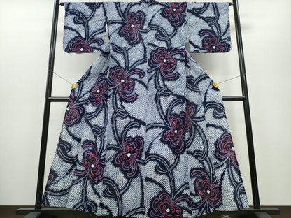 平和屋着物∴夏物 浴衣 有松鳴海絞り 乱菊 綿 逸品 CAAY4776ng