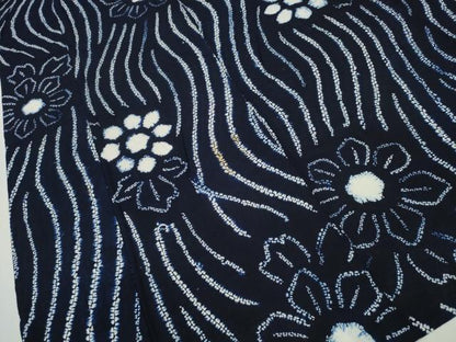 平和屋着物∴夏物 浴衣 有松鳴海絞り 流水舞菊文 綿 逸品 CAAY4777ng