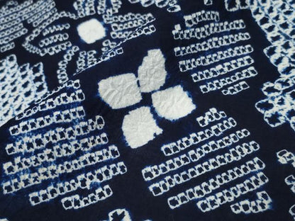 平和屋着物∴夏物 浴衣 有松鳴海絞り 舞花文 綿 逸品 CAAY4786ng