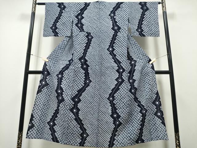 平和屋着物∴夏物 浴衣 有松鳴海絞り 蜘蛛絞り 変わり吉祥間道 綿 逸品 未使用 CAAY4790ng