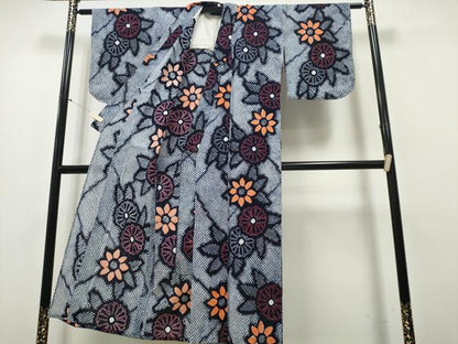 平和屋着物∴夏物 浴衣 有松鳴海絞り 菊文 綿 逸品 未使用 CAAY4793ng