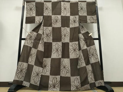 平和屋着物∴夏物 浴衣 有松鳴海絞り 市松麻の葉文様 綿 逸品 CAAY4796ng
