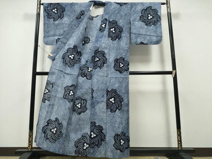 平和屋着物∴夏物 浴衣 有松鳴海絞り 捻じ菊文 綿 逸品 未使用 CAAY4797ng