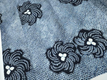 平和屋着物∴夏物 浴衣 有松鳴海絞り 捻じ菊文 綿 逸品 未使用 CAAY4797ng