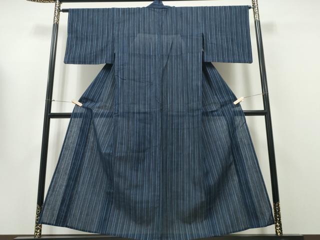 平和屋着物∴夏物　浴衣　阿波しじら織　間道　綿　逸品　CAAY4800ng