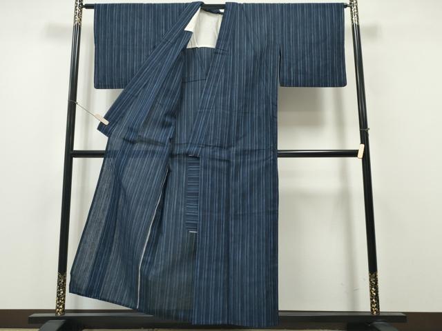 平和屋着物∴夏物　浴衣　阿波しじら織　間道　綿　逸品　CAAY4800ng