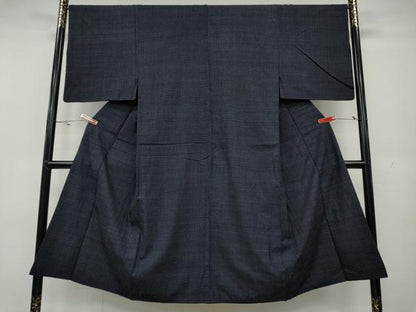 平和屋着物●男性　結城紬　80亀甲　総詰め　正絹　逸品　CAAY4802ut