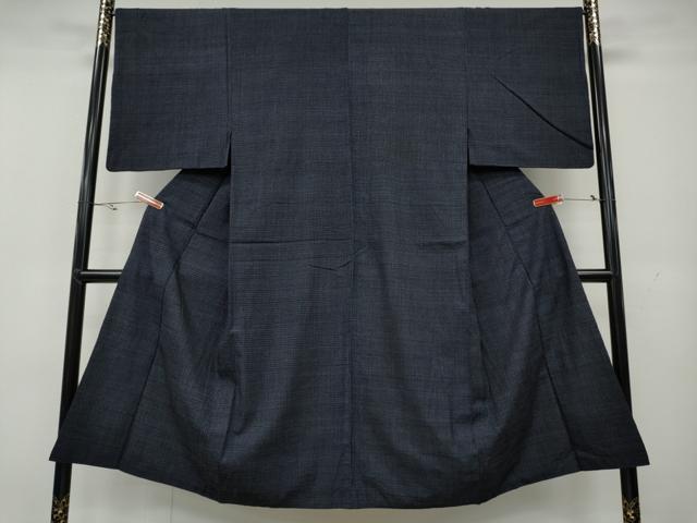 平和屋着物●男性　結城紬　80亀甲　総詰め　正絹　逸品　CAAY4802ut