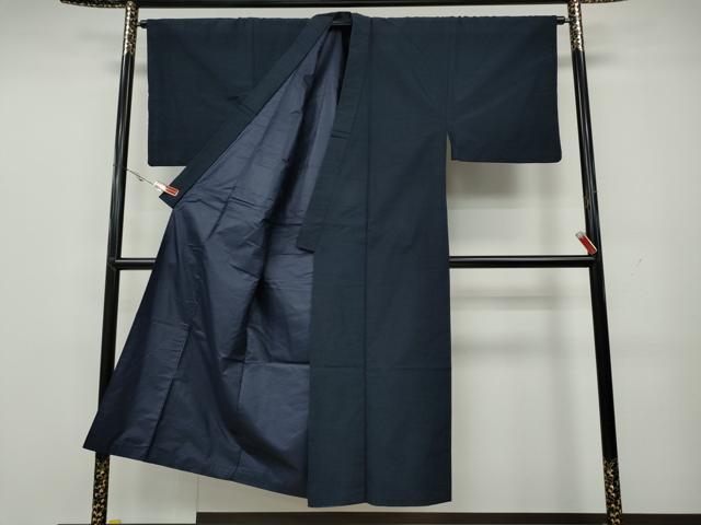 平和屋着物●男性 紬 留紺色 正絹 逸品 CAAY4803ut