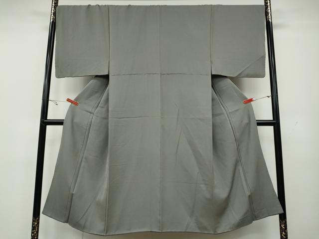 平和屋着物●男性 色無地 縞地紋 霞色 正絹 逸品 CAAY4808ut