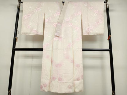 平和屋着物●長襦袢　袷　舞花地紋　暈し染め　やまと誂製　正絹　逸品　CAAY4832ut