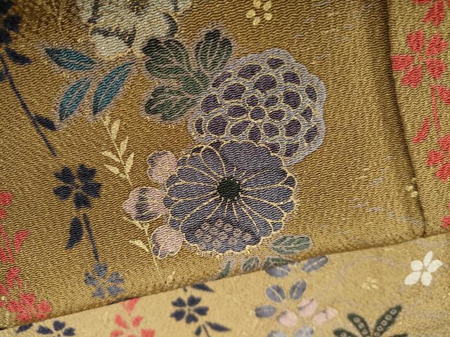 平和屋着物●訪問着　草花間道　暈し染め　金彩　鬼しぼ縮緬　正絹　逸品　CAAY4834ut