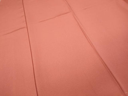 平和屋着物●上質な色無地　甚三紅色　正絹　逸品　未使用　CAAY4838ut